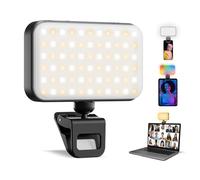 AIXPI 91 LED RGB Selfie Light, Rechargeable Phone Ring Light Clip On 24 Lighting Modes, 2800-6500K Dimmable ring light CRI90+ Portable 78g for iPhone, Tablet, Laptop, Youtube, TikTok, Zoom Meeting