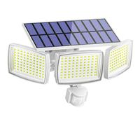 AIXPI Solar Security Lights Outdoor Motion Sensor, 240 LED Security Light with 3000mAh Battery & Large Solar Panel, 1600LM Floodlight IP65 Waterproof Wall Light for Yard Garage Garden, W-1 Pack