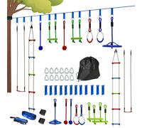 AIYAPLAY 10 Piece Zip Line Kit for Kids - for Outdoor Garden - Multicolour | TJ Hughes