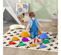 Aiyaplay 11-Piece Kids Stepping Stones, Non-Slip Stackable Balance Stones