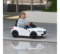 AIYAPLAY 12V BMW M4 Licensed Kids Electric Car w/ Remote, Suspension, Black in White AIYAPLAY White
