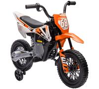 AIYAPLAY 12V Kids Electric Motorcycle w/ Twist Grip Throttle, Music, Orange