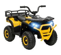 AIYAPLAY 12V Kids Quad Bike w/ 4 Suspension Wheels, for 3-5 Years in Yellow AIYAPLAY Yellow