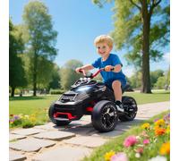 AIYAPLAY 12V Kids Electric Ride On Car, Battery Powered Ride On ATV - Black - 113L x 74W x 63H cm