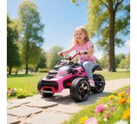 AIYAPLAY Kids Electric Ride On Car, 12V Ride On ATV Electric Vehicle Toy Car with MP3 Player, Horn, 2 Speeds, LED Lights, 3 Wheeler for Boys & Girls Ages 3-8, Pink