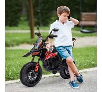Aiyaplay 12V Licensed Kids Motorbike With Training Wheels, Red