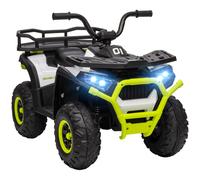 AIYAPLAY 12V Kids Quad Bike w/ 4 Suspension Wheels, for 3-5 Years - Green, Green