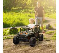 AIYAPLAY 12V Kids Ride on Car, Electric Truck w/ Remote, 4 Suspension Wheels in Black | Size: 1 Pack AIYAPLAY Black 1 Pack