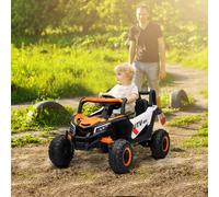 AIYAPLAY 12V Kids Ride On Car, Electric Car for Kids UTV with Remote Control, Slow Start, Suspension System, LED Lights, Music, USB Port, for Boys Girls 3-5 Years, Orange
