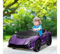 AIYAPLAY 12V Lamborghini Autentica Licensed Ride on Car, Purple, Purple