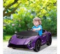 AIYAPLAY 12V Lamborghini Autentica Licensed Ride on Car, Purple, Purple