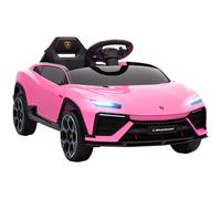 AIYAPLAY 12V Licensed Lamborghini Electric Cars for Kids, Ride On Car with Remote Control for 3-6 Years Old, Pink