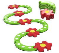 AIYAPLAY 13 PCS Kids Balance Beam Stepping Stones Set with Non-slip Textured Surface, Outdoor Indoor for Toddlers, Green