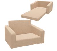 AIYAPLAY 2 in 1 Kids Chair Recliner with Washable Cushion, Cover, Khaki