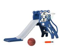 AIYAPLAY 2-in-1 Kids Slide with Side Basketball Hoop - Tiger Blue, 18-36m, EN71, 25kg, 331- 043V00BU