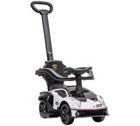 AIYAPLAY 2 in 1 Baby Ride on Push Car Toddler Push Along Car with Parent Handle in White AIYAPLAY White
