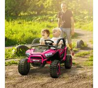 AIYAPLAY 2 Seater 24V 7AH Ride on Truck w/ Spring Suspension in Pink AIYAPLAY Pink