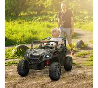 AIYAPLAY Kids Electric Ride on Car 2-Seater with Remote Control 24V Black