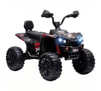 AIYAPLAY 24V 2 Seater Electric Quad Bike for Kids, Ride On Car ATV Toy w/ Forward Backward, for Boys Girls 3-8 Years, Black