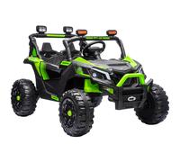AIYAPLAY 24V 2 Seater Ride On Truck Car for Big Kids with Remote Control, Dual Motors, 4-Wheel Suspension for Ages 3-8, Green