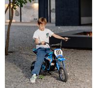 AIYAPLAY 24V Battery Powered Ride On Motorcycle with Rear Suspension in Blue AIYAPLAY Blue