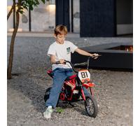 Aiyaplay 24V Battery Powered Ride On Motorcycle With Rear Suspension, Red