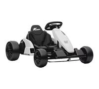 AIYAPLAY 24V Electric Go Kart with Drift Mode, Adjustable Seat, White AIYAPLAY White
