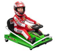 AIYAPLAY 24V Electric Go Kart for Kids, Drift Mode for 6-10 Years, Green