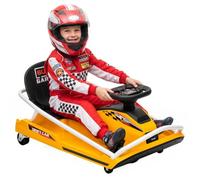 AIYAPLAY 24V Electric Go Kart for Kids, Drift Mode for 6-10 Years, Yellow