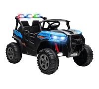 AIYAPLAY 24V Electric Ride on Car, 2-Seater Battery Powered Electric Car for Kids with Remote Control, Light, Bluetooth, Soft Start, Suspension Spring, 2 Motors Children Ride on Toy Truck, Blue