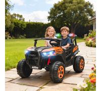 AIYAPLAY 24V Electric Ride on Car, 2-Seater Battery Powered Kids Electric Truck in Orange AIYAPLAY Orange