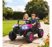 Aiyaplay 24V Electric Ride On Car, 2-Seater Kids Electric Truck, Pink