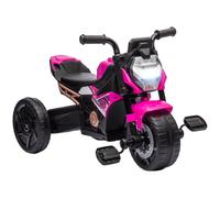 AIYAPLAY 3 in 1 Baby Trike, Tricycle, Balance Bike, Sliding Car, for ages 18-36 Months, 3-Wheel Motorcycle Design Ride On, Tricycle for Boys and Girls, with Headlights, Music, Horn - Pink