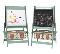 Aiya Aiyaplay Kids Easel With Paper Roll, Blackboard, Whiteboard, Green, Green