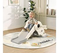 AIYAPLAY 3-in-1 Kids Slide: Climber, Basketball Hoop & Foldable - Cream White (331-080V00CW)