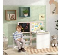 Aiyaplay 3 In 1 Kids Table And Chair Set With Whiteboard And Blackboard