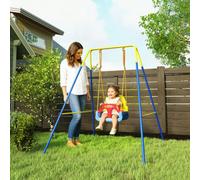 Aiyaplay 3 In 1 Toddler Swing Set, Folding Child Swing Set For Kids, Blue