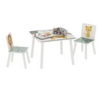 (Green) AIYAPLAY 3-Piece Kids Table with 2 Chairs Set for Bedroom, Nursery