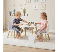 Aiyaplay 3 Piece Kids Toddler Table And Chairs Set With Storage Bag White