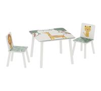 AIYAPLAY 3-Piece Toddler Table and Chair Set, Kids Table with 2 Chairs Set for Bedroom, Nursery, Playroom, Green