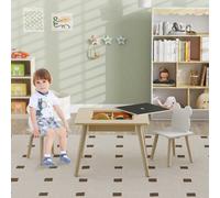 AIYAPLAY 3-Piece Toddler Table and Chairs Set for Nursery, Playroom