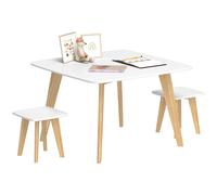 AIYAPLAY 3-Piece Kids Table and Chair Set for Playroom, Bedroom