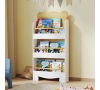 AIYAPLAY 3 Tier Kids Bookshelf Bear Theme Children Bookcase - White