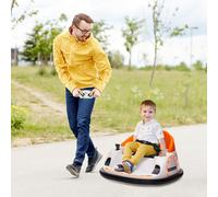 AIYAPLAY 360° Rotation 12V Kids Bumper Car w/ Remote Control, Orange