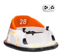 Aiyaplay 360? Rotation 12V Kids Bumper Car W/ Remote Control - Orange, Orange