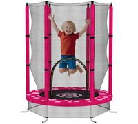 AIYAPLAY 4.6FT Kids Trampoline with Safety Enclosure Net, Pink