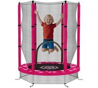 AIYAPLAY 4.6FT Kids Trampoline with Safety Enclosure Net, Pink