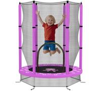 Aiyaplay 4.6Ft Kids Trampoline With Safety Enclosure Net, Purple
