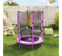 Aiyaplay 4.6Ft Kids Trampoline With Safety Enclosure Net, Purple