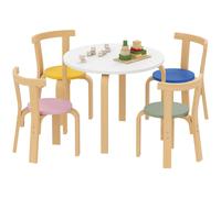 AIYAPLAY 5 Piece Kids Table and Chairs Set Wood for 3-8 Years for Art Crafts | TJ Hughes